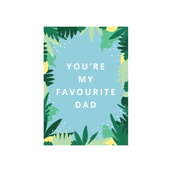 ibizaspeedcharter Floral Message Card Favourite Dad