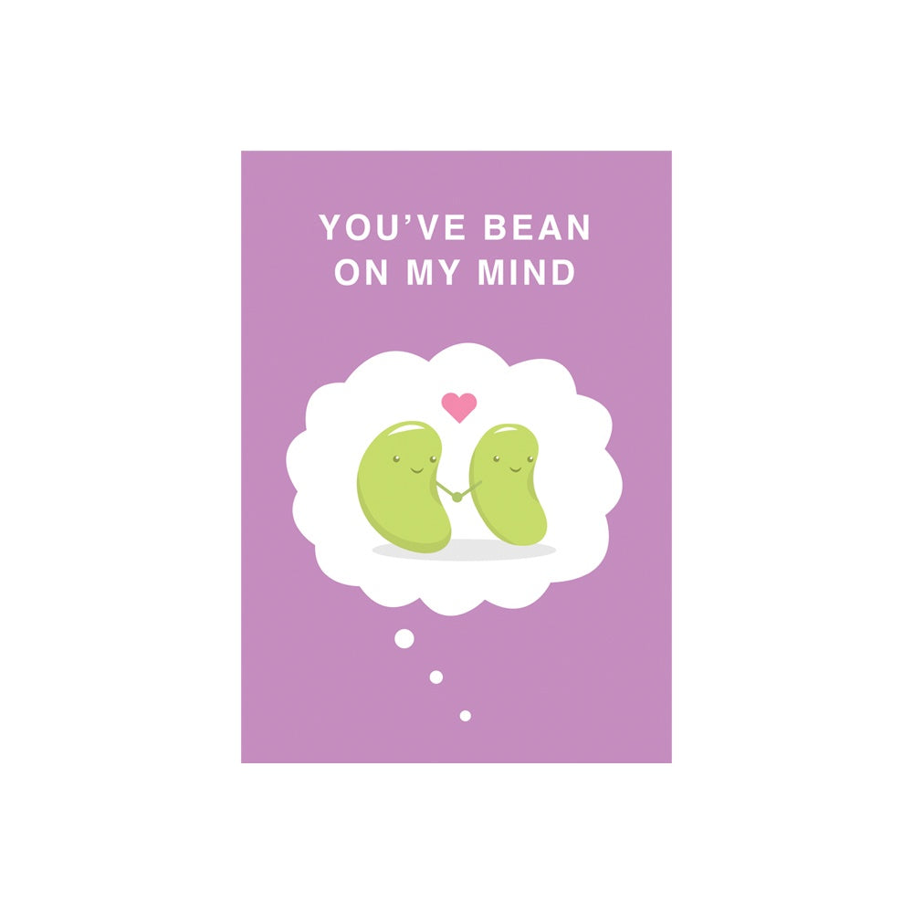 ibizaspeedcharter Cutie Food Pun Card Bean