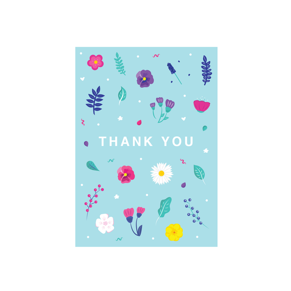 ibizaspeedcharter Floral Message Card Wildflowers Thank You
