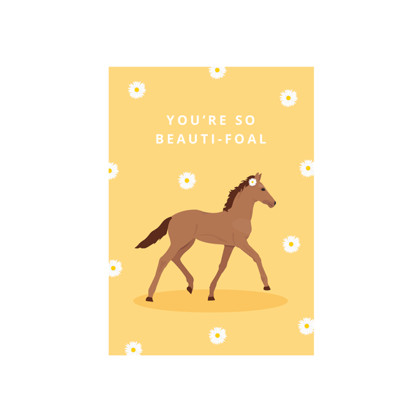 ibizaspeedcharter Cutie Animal Pun Card Foal