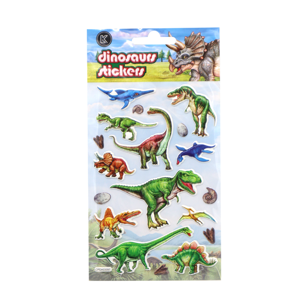 Dinosaur Puff Stickers