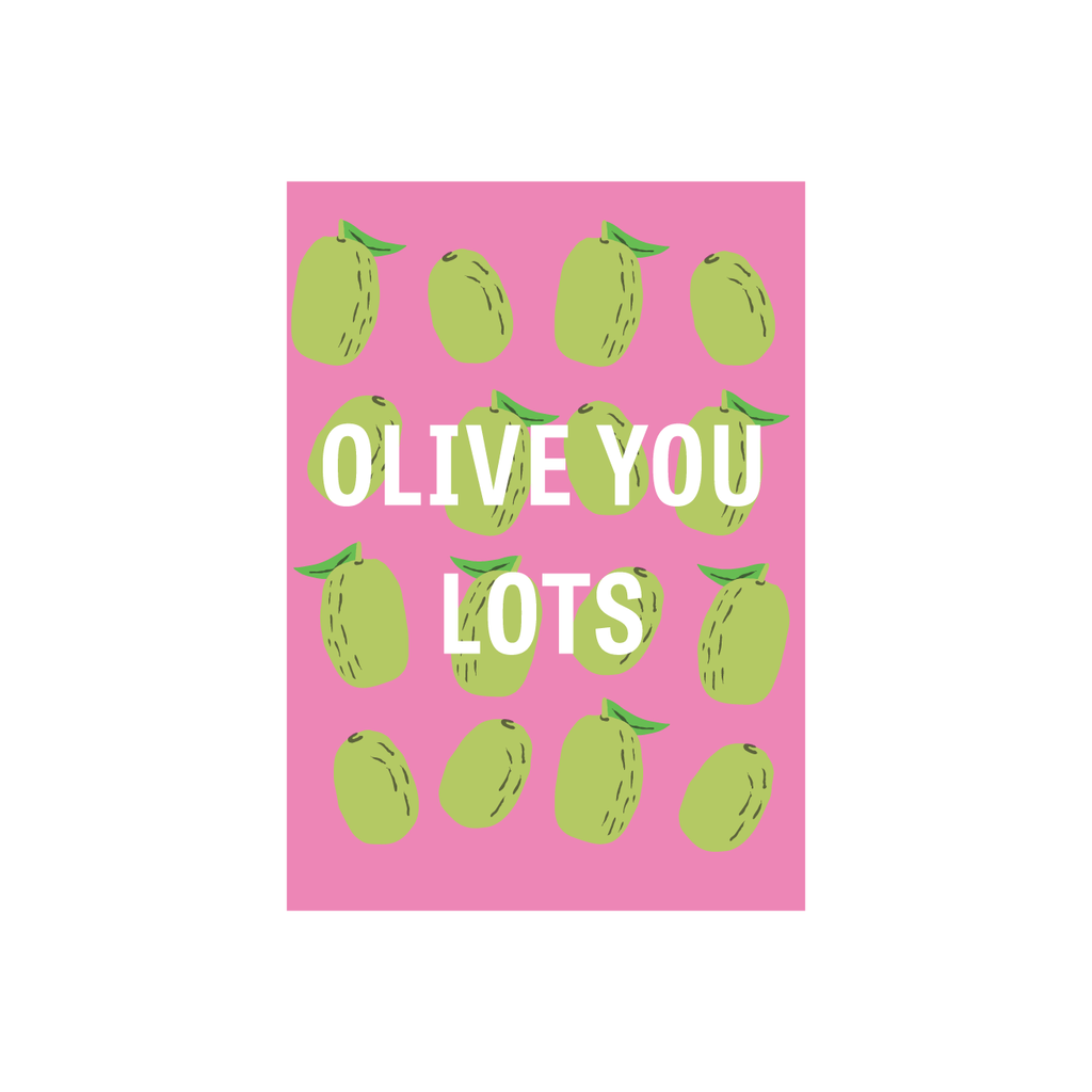 ibizaspeedcharter Fruit Pun Card Olive you Lots