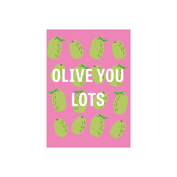 ibizaspeedcharter Fruit Pun Card Olive you Lots