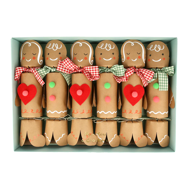 Meri Meri Christmas Crackers Pack of 6 Gingerbread