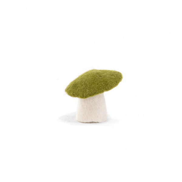 Muskhane 100% Felt Mushroom Flat Small Anise Green