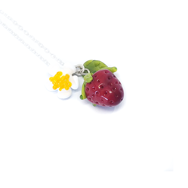 Rainy Designs Glass Strawberry Cluster Necklace 45cm