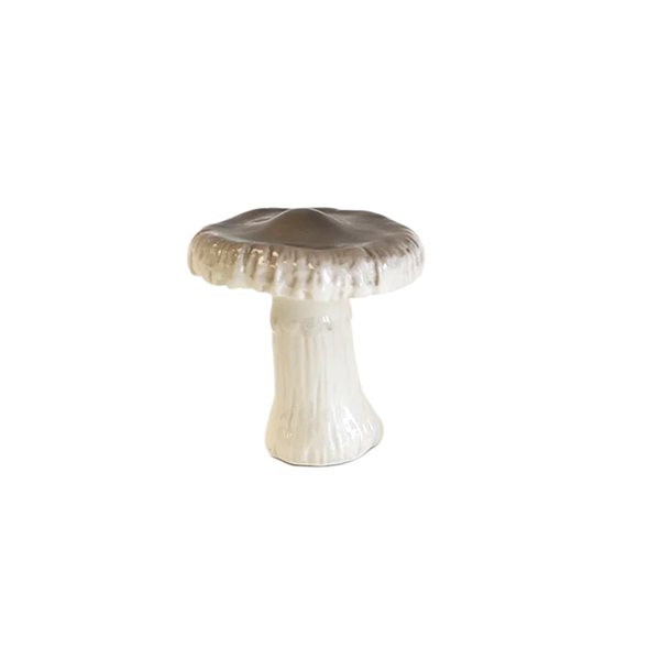 Ceramic Russula Mushroom Grey Large
