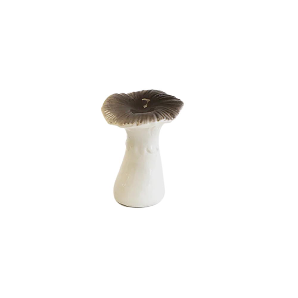 Ceramic Russula Mushroom Grey Small