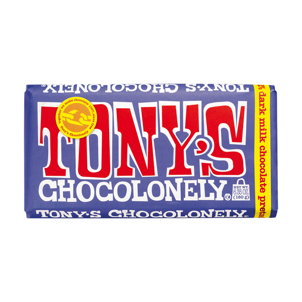 Tony's Chocolonely 180g Dark Milk Pretzel Toffee Chocolate