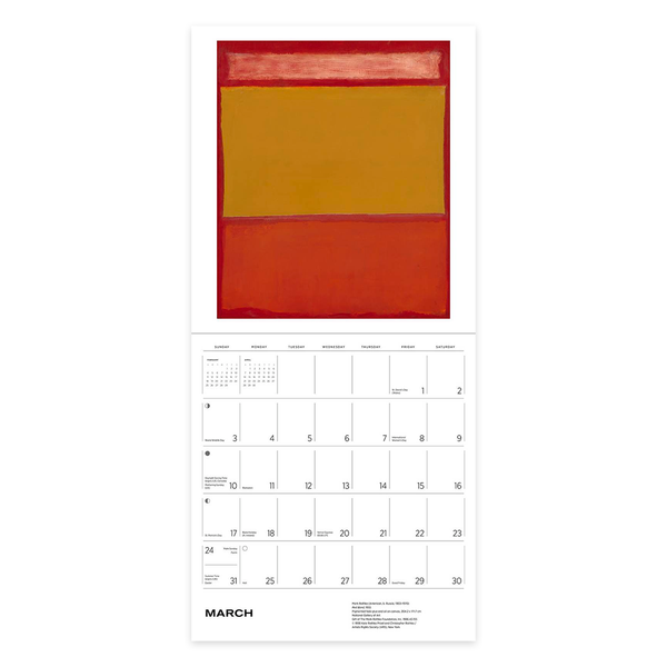 2024 Wall Calendar Rothko