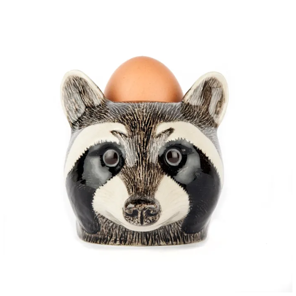 Quail Raccoon Egg Cup