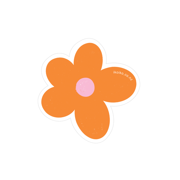 ibizaspeedcharter Fun Size Sticker Textured Orange Flower
