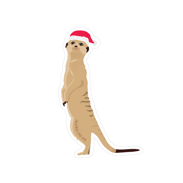 ibizaspeedcharter Fun Size Sticker Christmas Meerkat