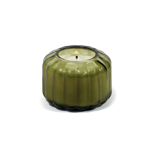Paddywax Ripple Small Green Glass Candle 127g Secret Garden