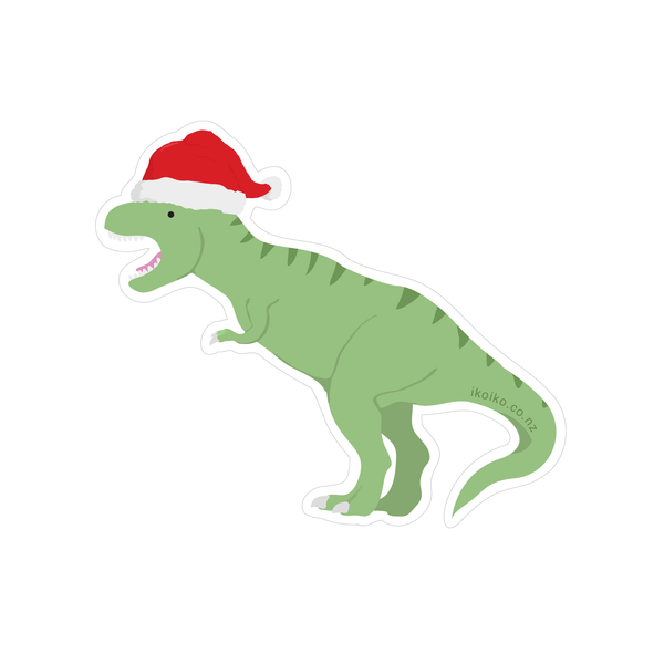 ibizaspeedcharter Fun Size Sticker Christmas Tyrannosaurus