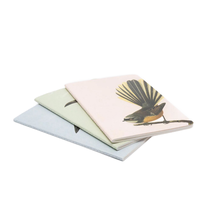 100% NZ Notebooks Set of 3 Hushed Birds