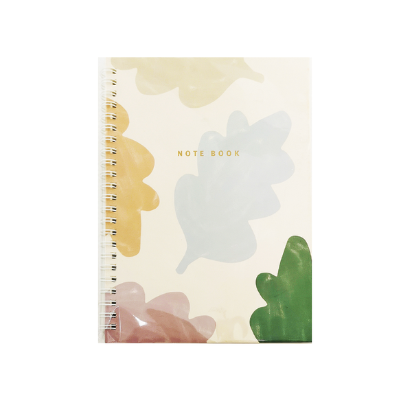 Spiral Notebook Pastel Winter Leaves